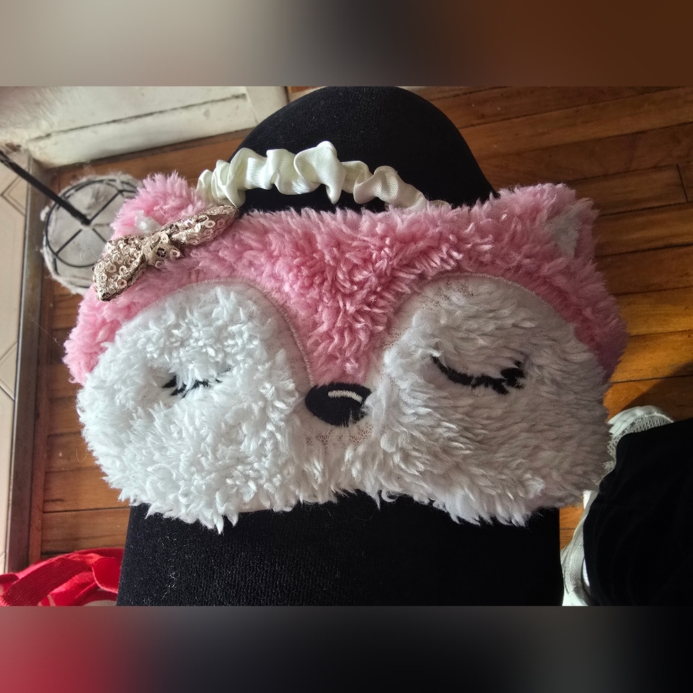 Pink and White Sleep Mask